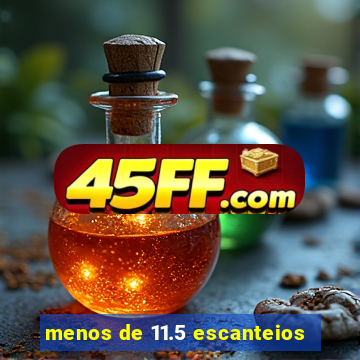 menos de 11.5 escanteios